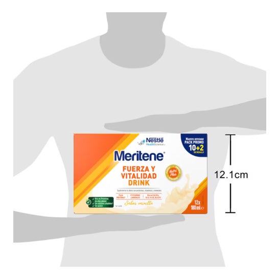 Meritene Fuerza y Vitalidad Drink Vainilla 12x180 ml