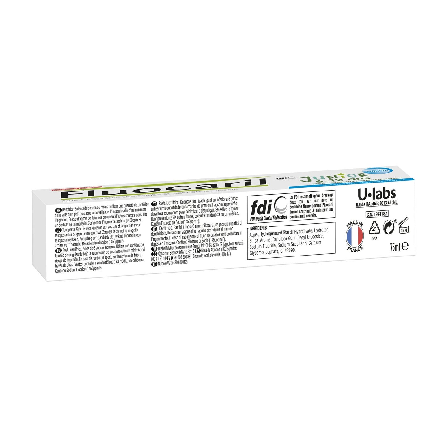 Fluocaril Junior 6-12 Años Gel Bubble 2x75ml