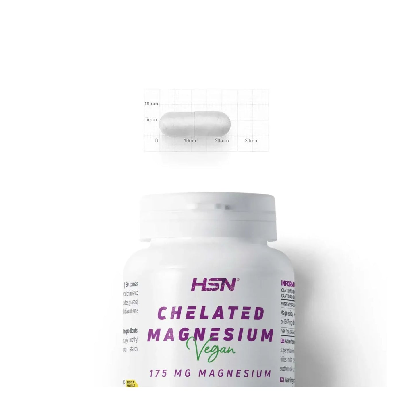 HSN Bisglicinato de Magnesio 175mg Magnesio 30vcaps