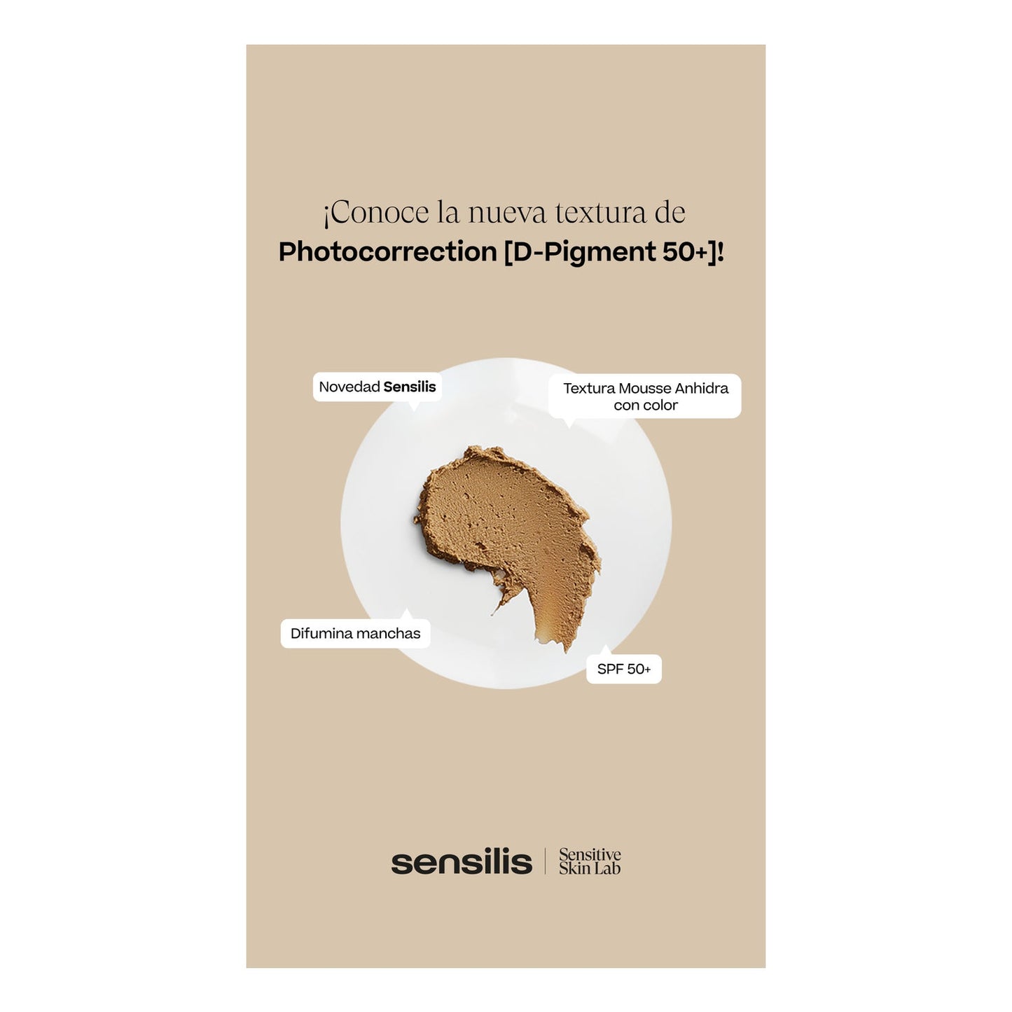 Sensilis Photocorrection [D-Pigment 50+] Mousse Despigmentante Color SPF50+ 40ml