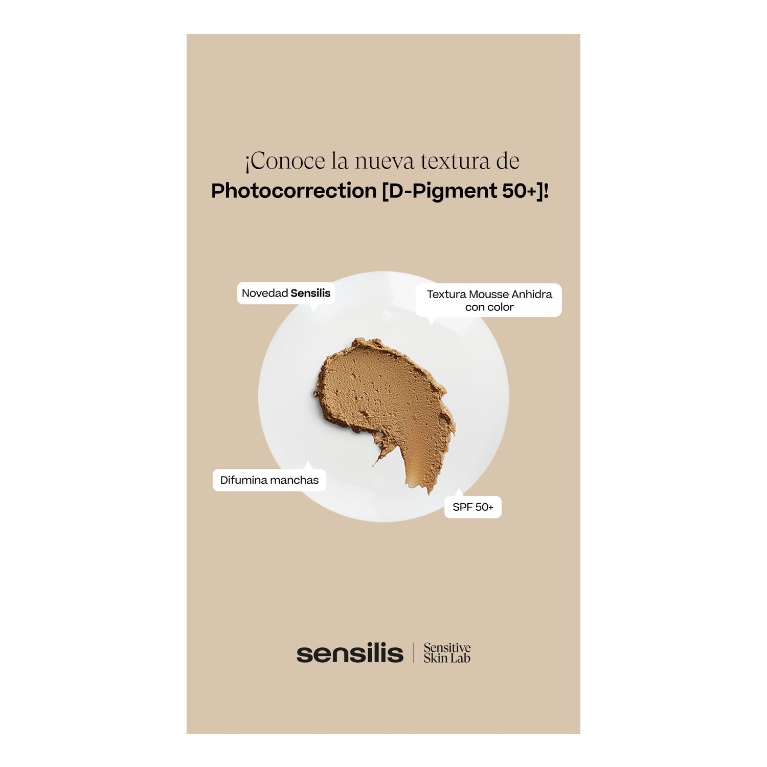 Sensilis Photocorrection [D-Pigment 50+] Mousse Despigmentante Color SPF50+ 40ml