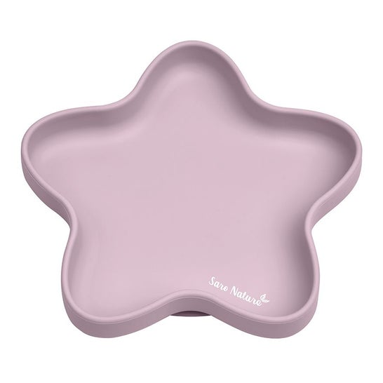 Saro Baby Plato Silicona Star Rosa 1 ud