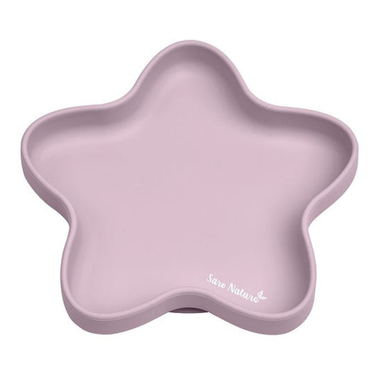 Saro Baby Plato Silicona Star Rosa 1 ud