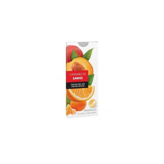 Sawes Caramelos balsámicos sin azúcar sabor Frutos del Sol con Vitamina C en blister 22g