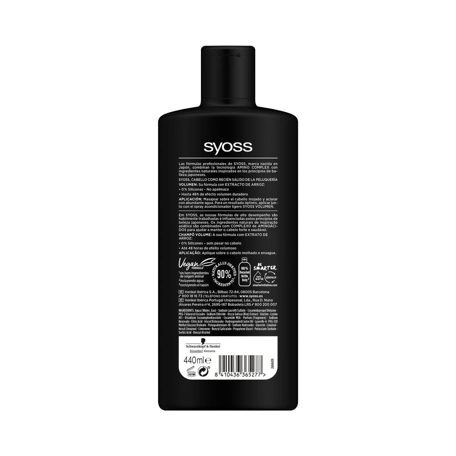 Syoss Volumen Champ Cabello Fino-Sin Cuerpo 440ml