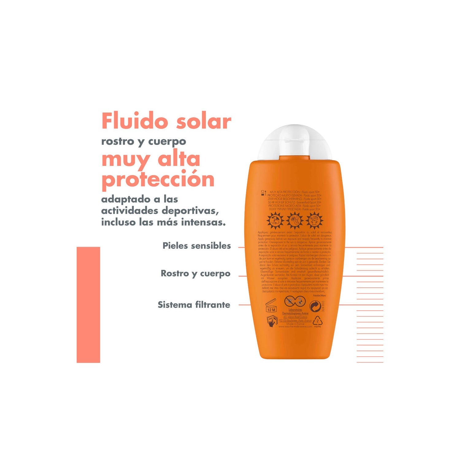 Avène Solar Fluido Sport SPF50+ 100ml