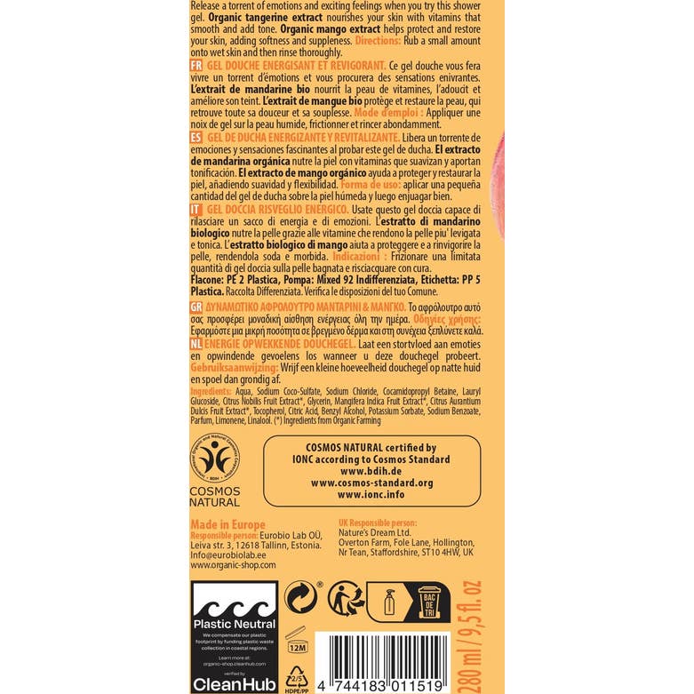 Organic Shop Gel de Ducha Energizante Mandarina 280ml