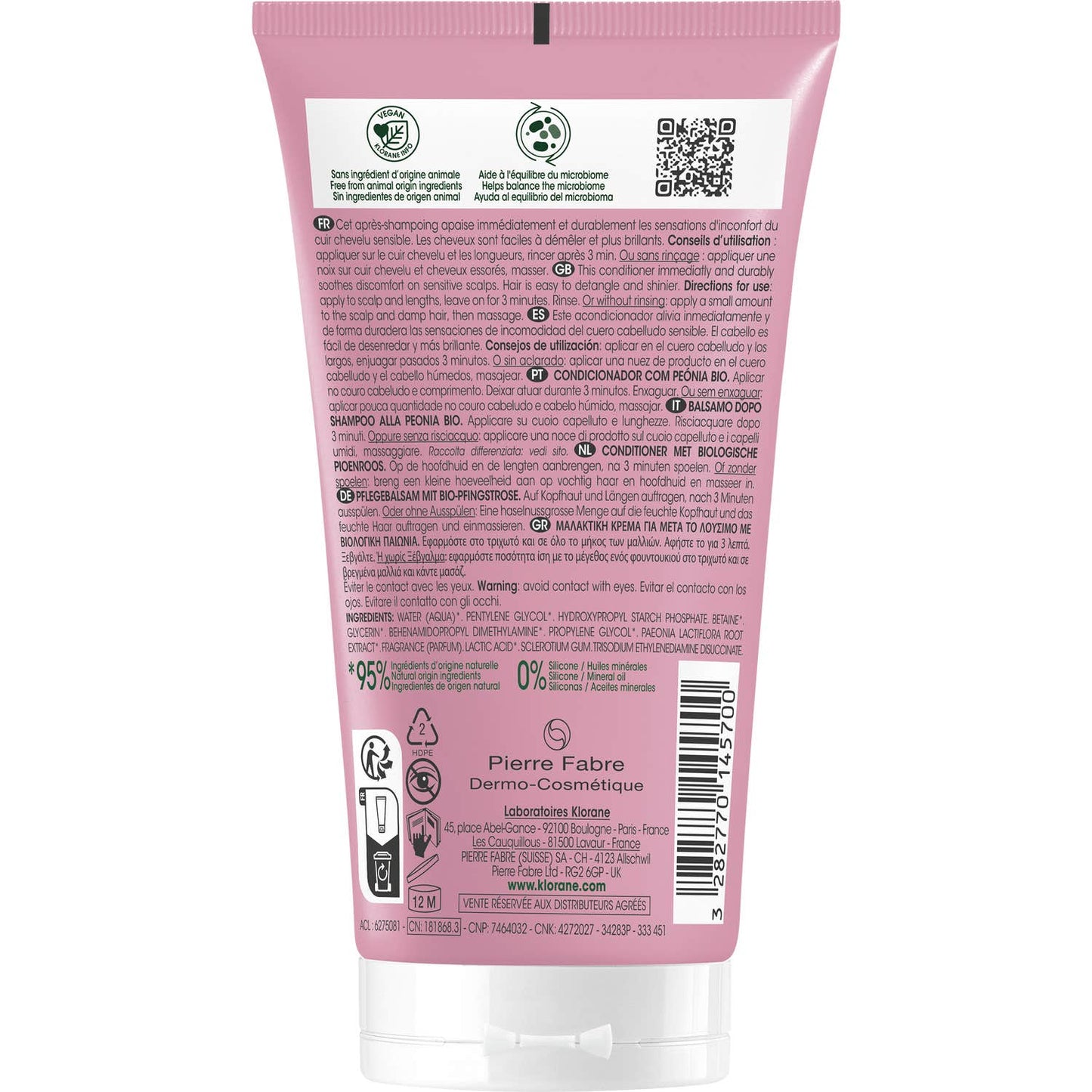 Klorane Acondicionador a la Peonía BIO 150ml