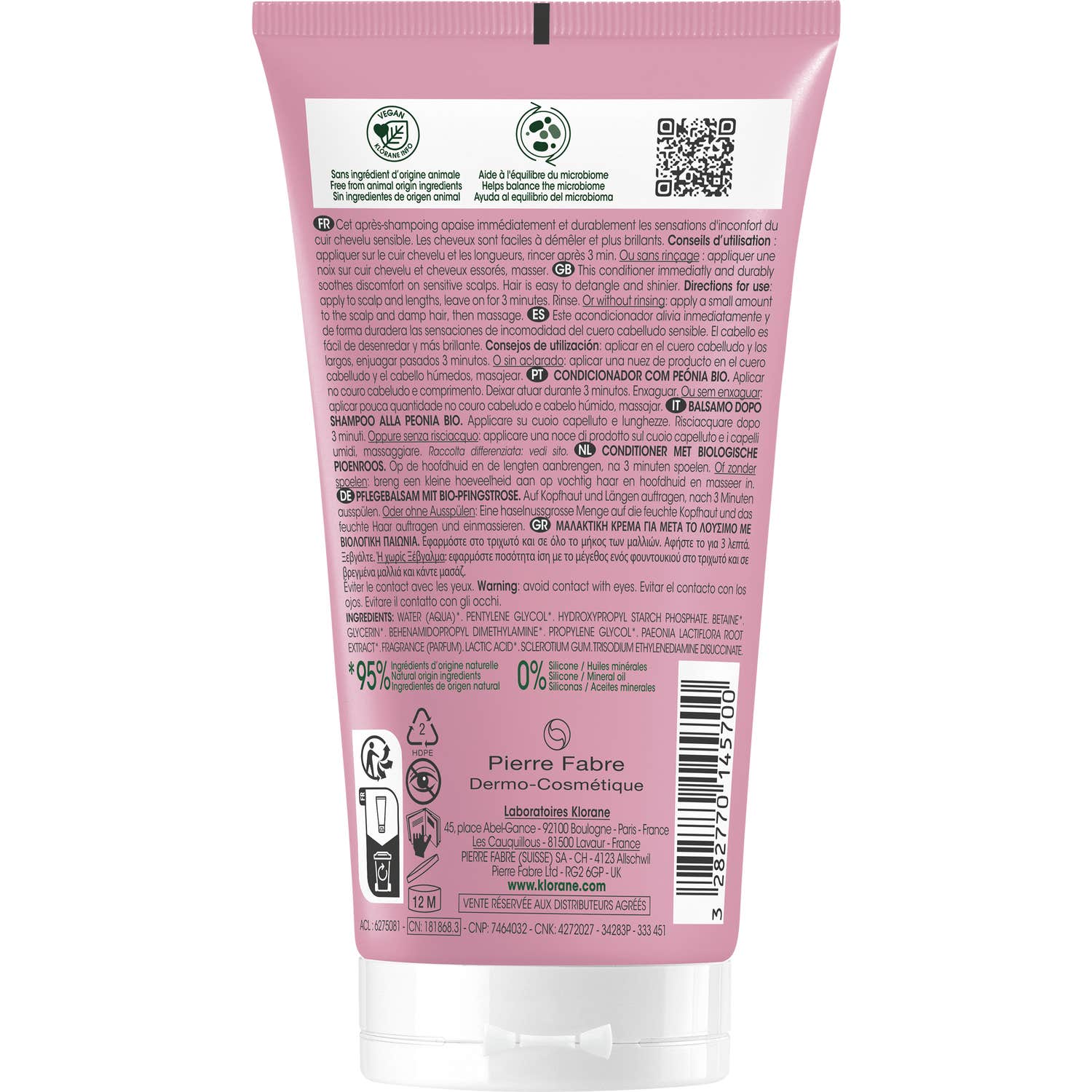 Klorane Acondicionador a la Peonía BIO 150ml