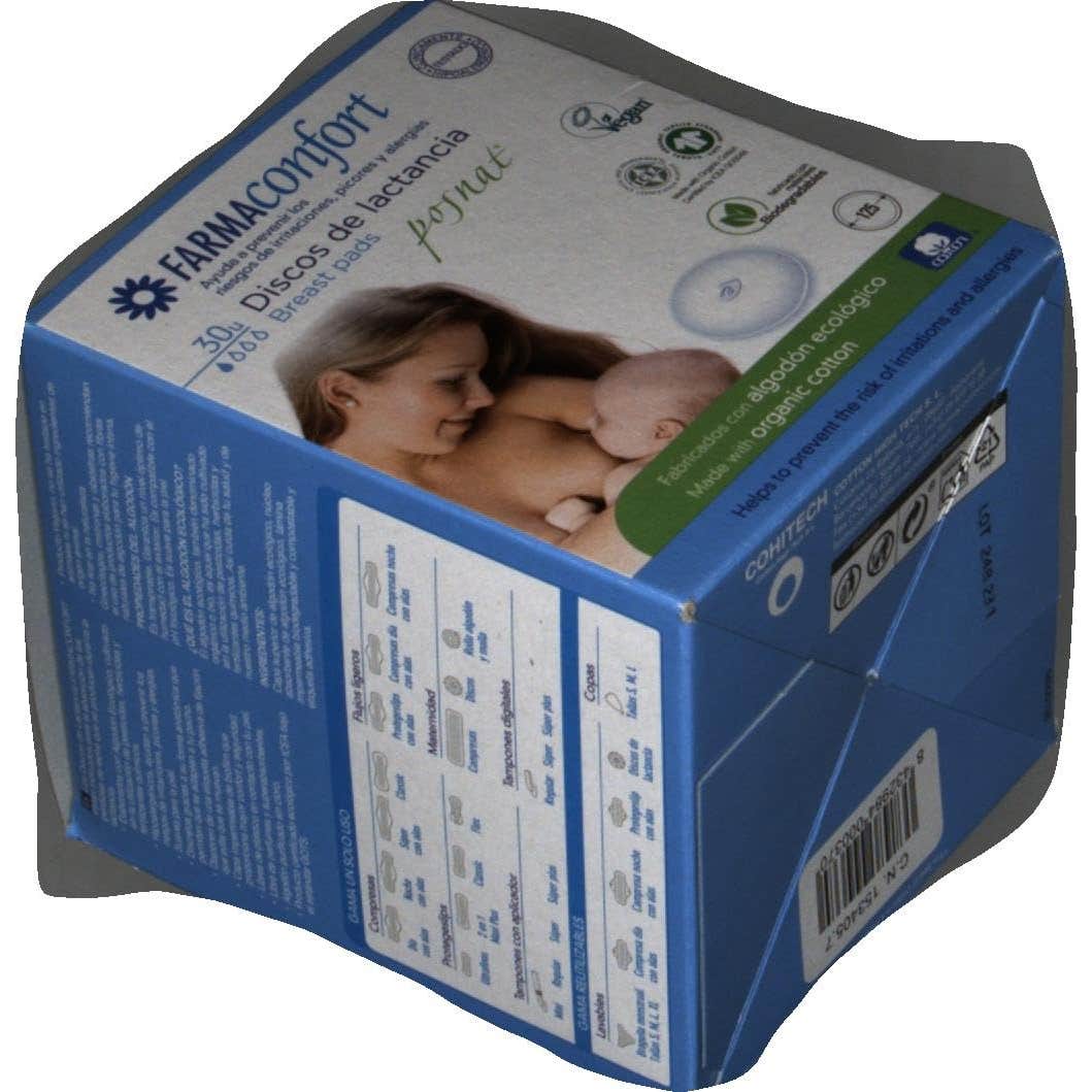 Farmaconfort discos absorbentes lactancia 100% algodón 30uds