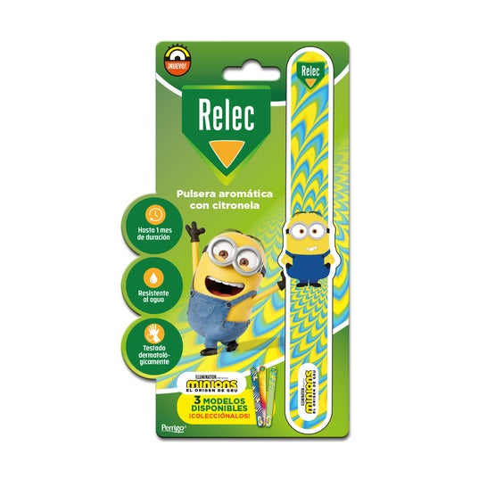 Relec Pulsera Antimosquitos Citronela Minions Amarillo