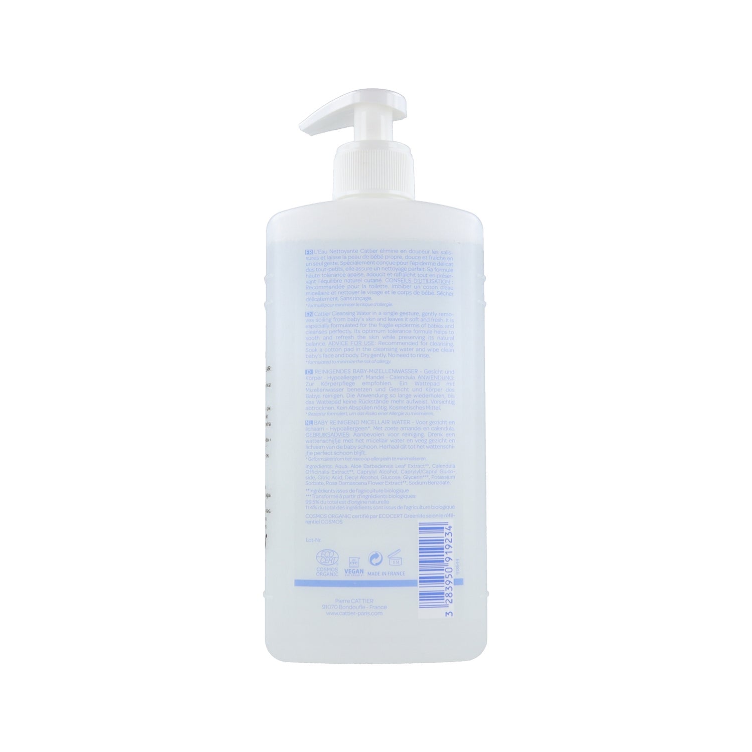 Cattier Agua Micelar Limpiadora Cara y Cuerpo Bebé 500ml