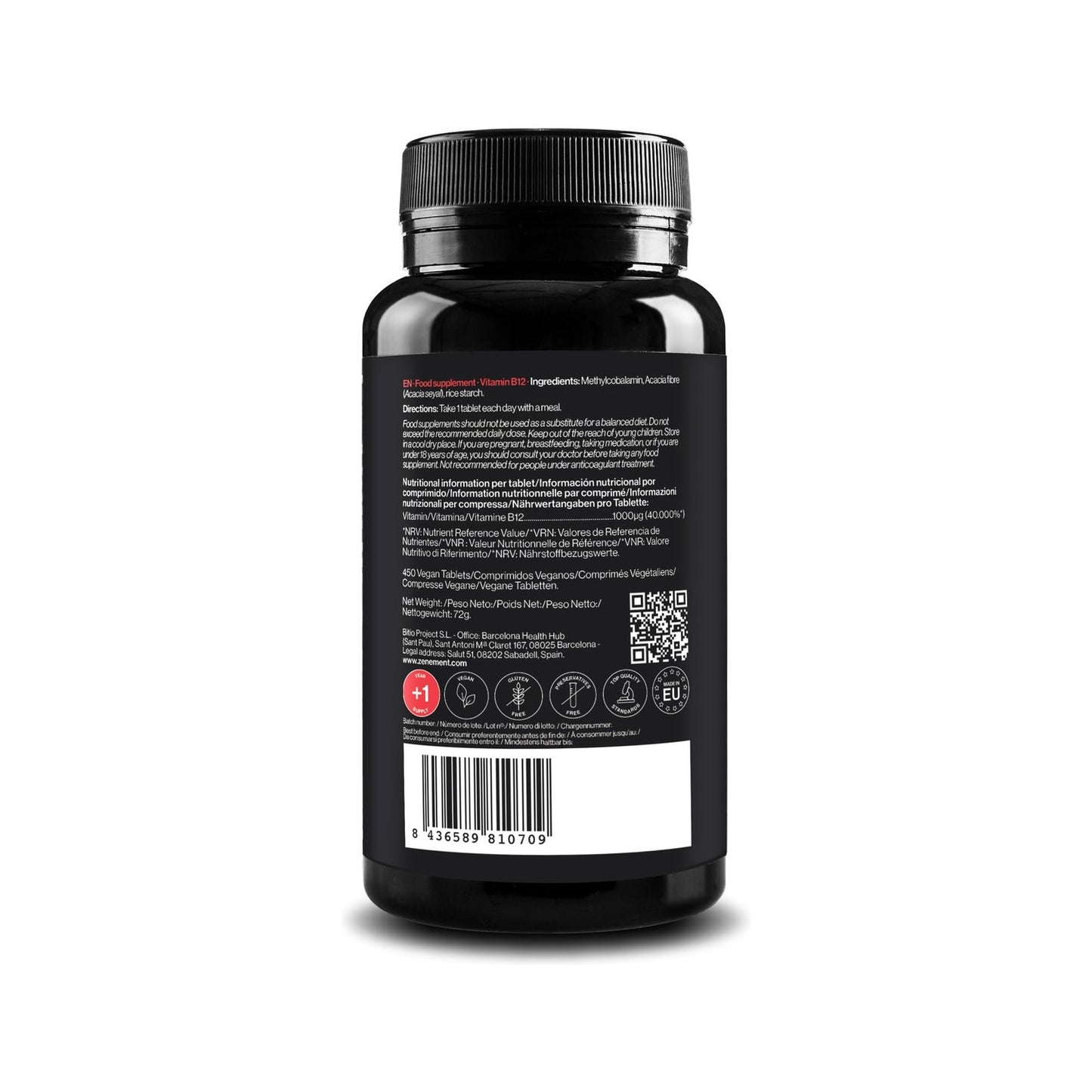 Zenement Vitamina B12 Metilcobalamina 1000mcg 450comp