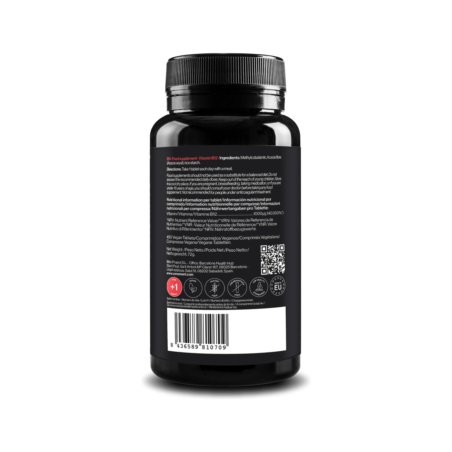 Zenement Vitamina B12 Metilcobalamina 1000mcg 450comp