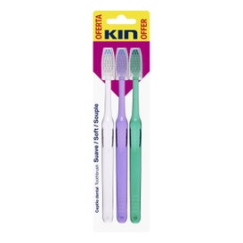 Kin Cepillo Dental adulto suave 3uds