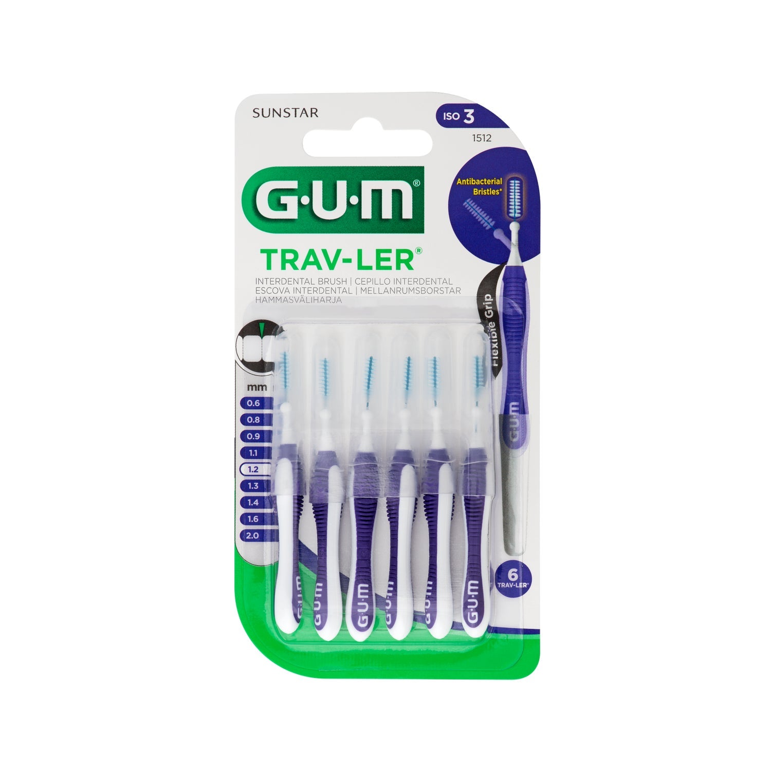 GUM Trav-Ler Cepillo Interdental 1.2mm 6uds