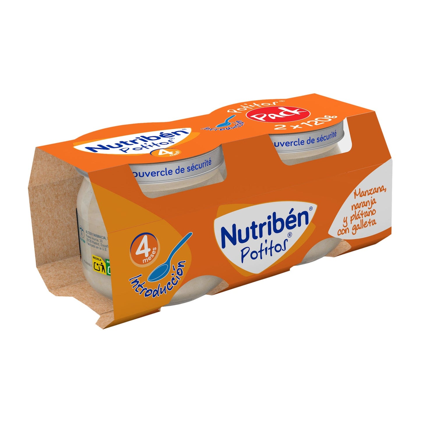 Nutriben Manzana Naranj Platano Galleta 2x120 Grs