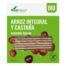 Soria Natural Tostadas Ligeras Arroz Integral y Castañas 25 uds