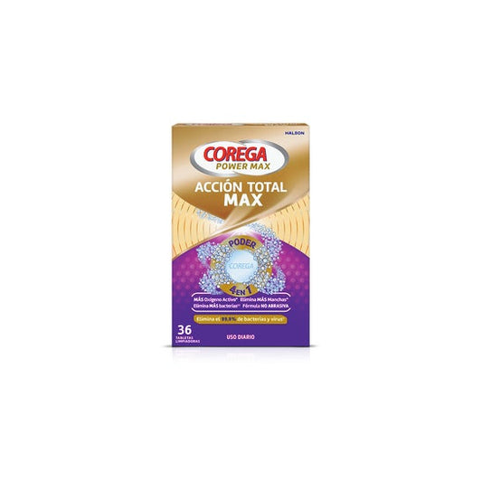 Corega Acción Total Max 36 tabletas limpiadoras