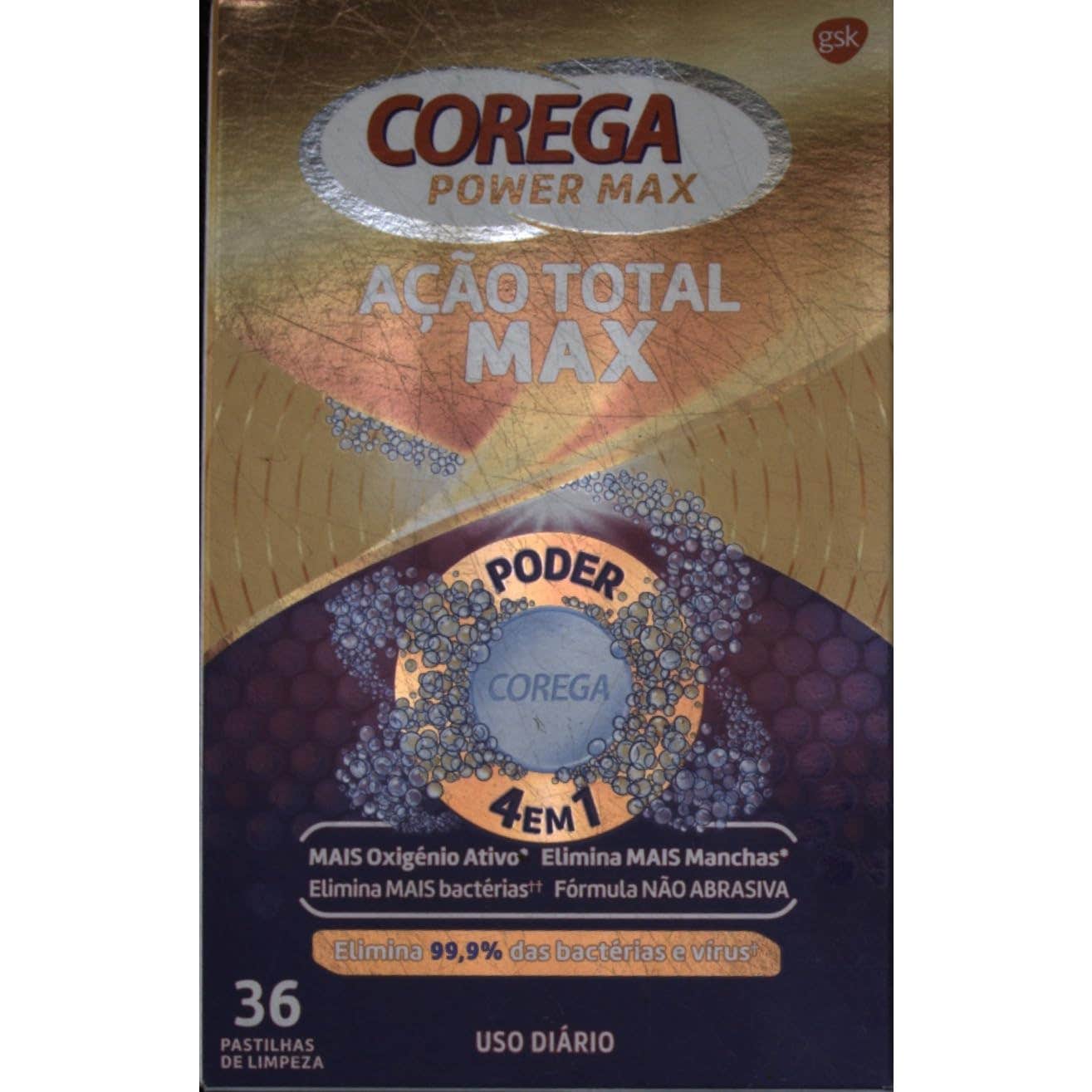 Corega Acción Total Max 36 tabletas limpiadoras