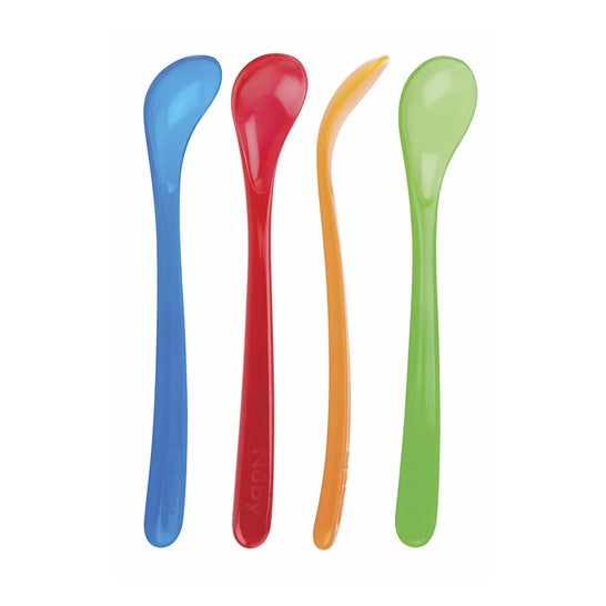 Nuby Cuchara Mango Largo 6M+ 4uds