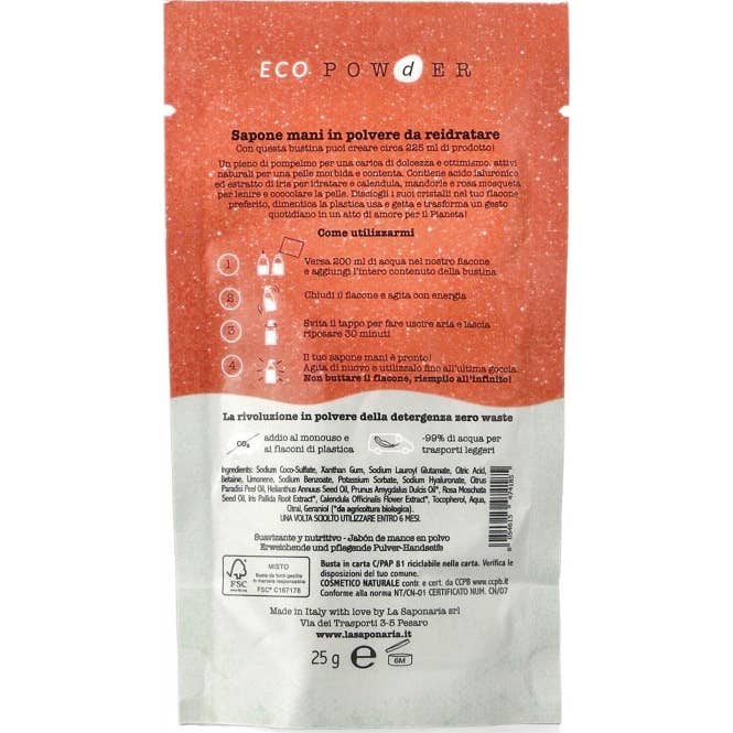 La Saponaria Jabón Manos Polvo Pomelo Almendras 25 gr