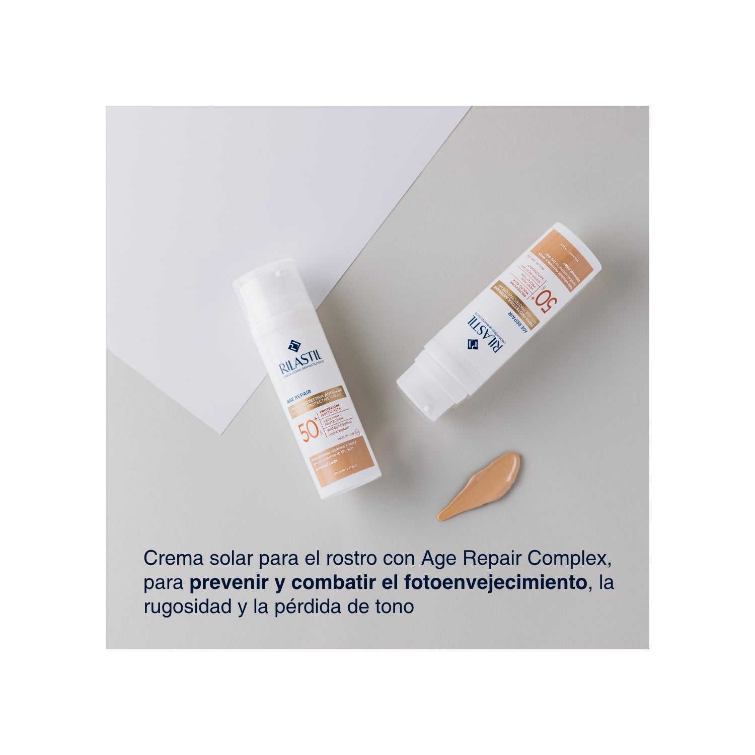 Rilastil Sun System Age Repair Crema Solar Facial Antiedad Color SPF50+ 50ml