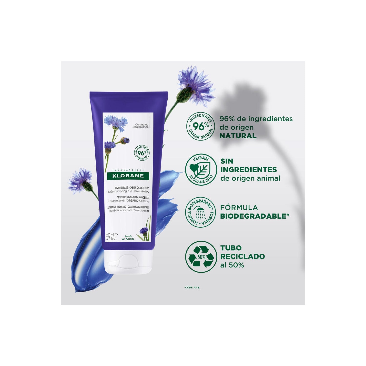 Klorane Acondicionador a la Centaurea BIO 200ml