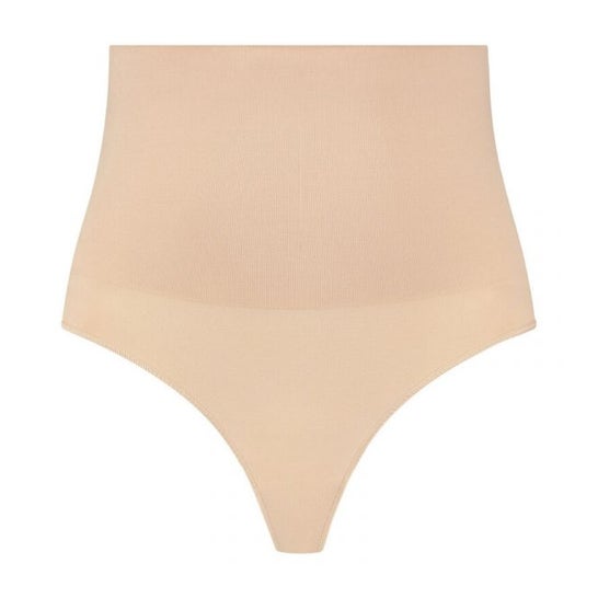 Bye Bra Seamless High Waist Thong Beige Talla M 1ud