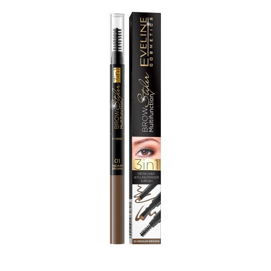 Eveline Cosmetics Cosmetics Lápiz Cejas 01 Medium Brown 1ud