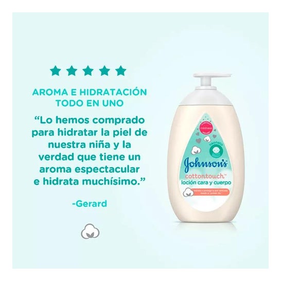 Johnson's Baby Cotton Touch Loción Cara y Cuerpo 500ml