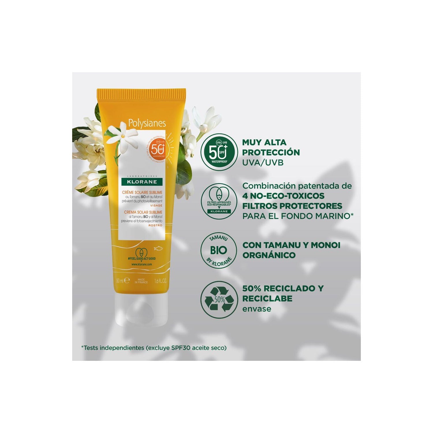 Klorane Crema Solar Sublime SPF50+ 50ml