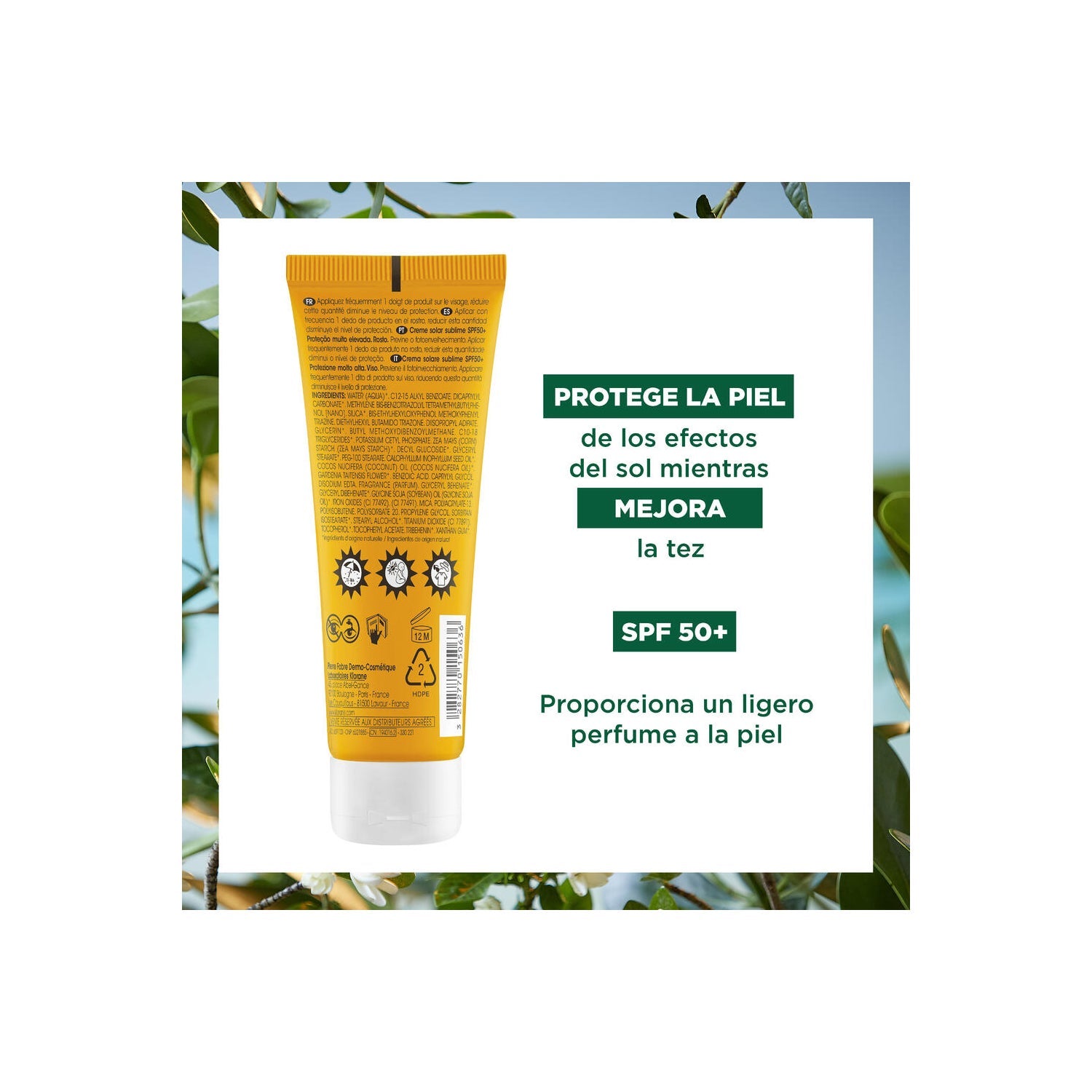 Klorane Crema Solar Sublime SPF50+ 50ml