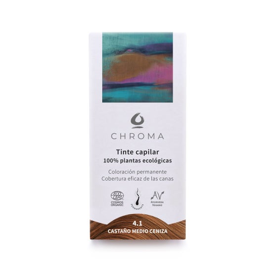 Chroma Tinte Bio 4.1 Castaño Medio Ceniza 100g