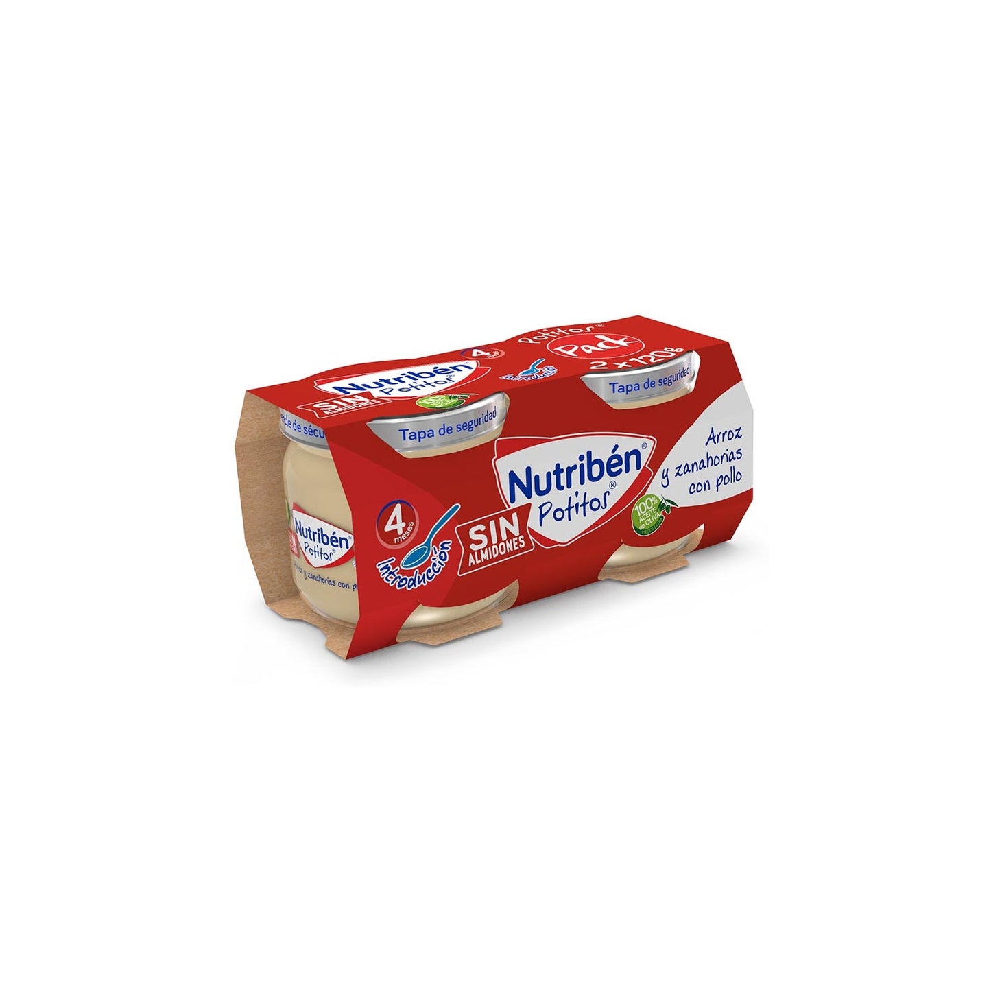 Nutriben Pack Potitos Arroz y Zanahorias Pollo 2x120 g