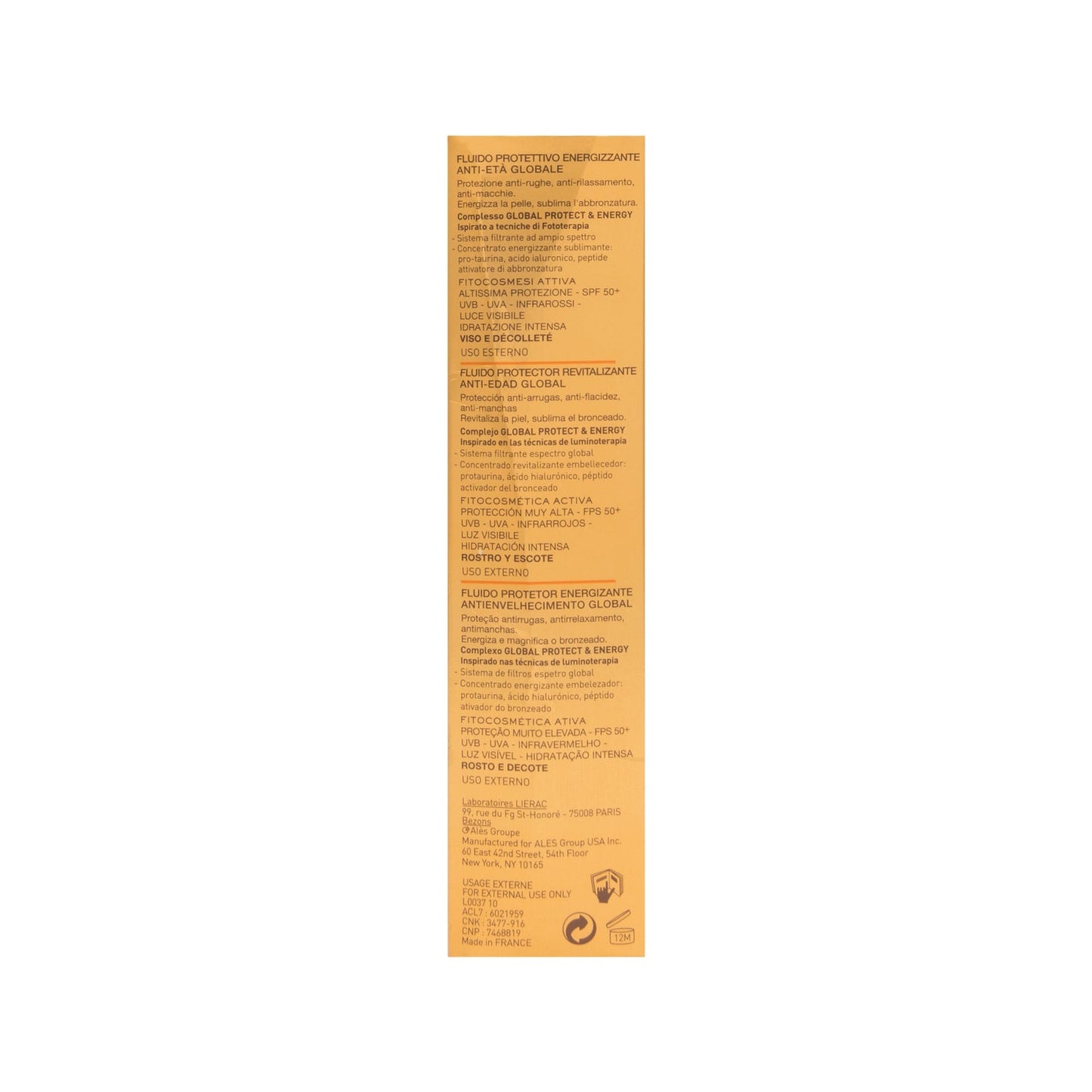 Lierac Sunissime Fluido Facial Antiedad FPS50+ 40ml