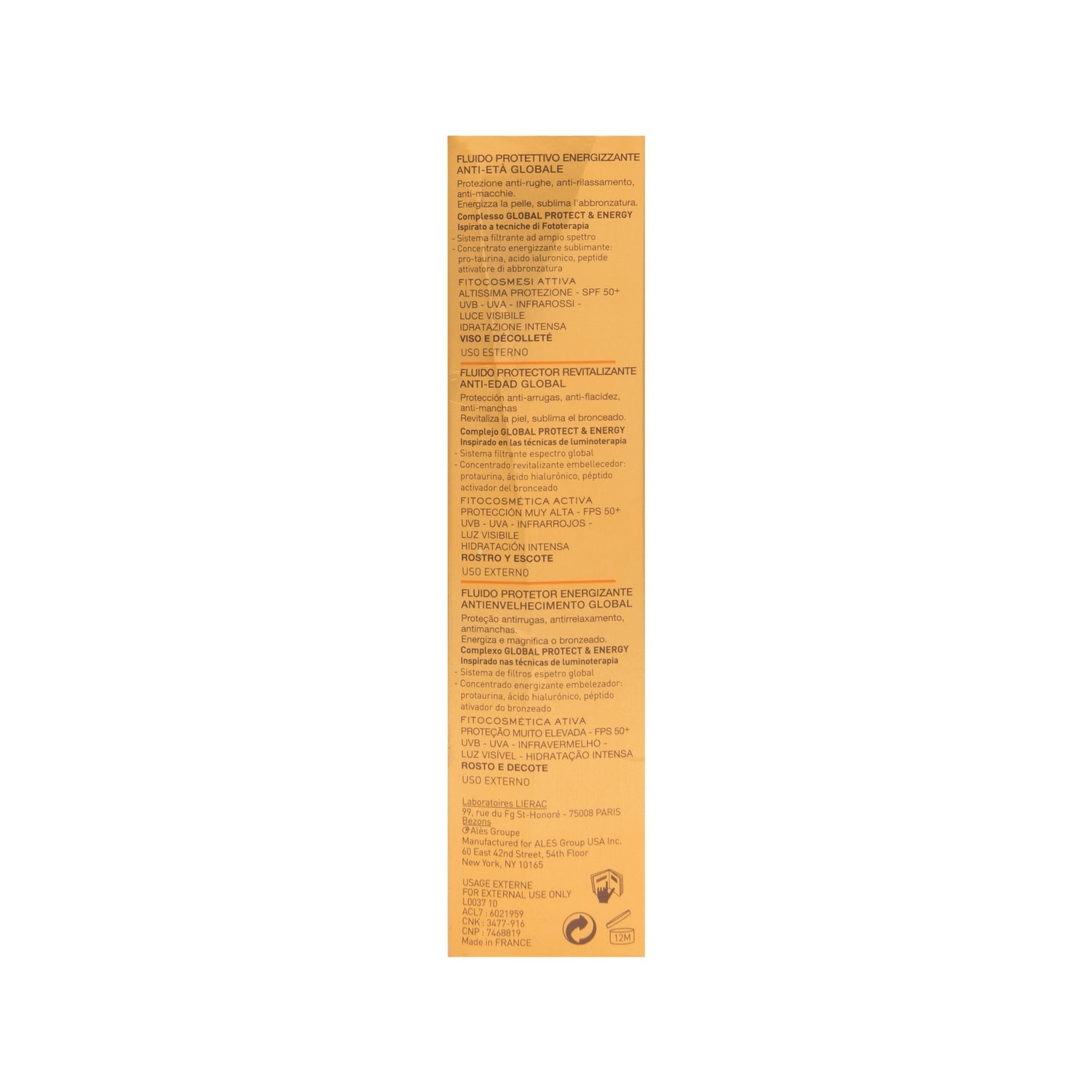 Lierac Sunissime Fluido Facial Antiedad FPS50+ 40ml