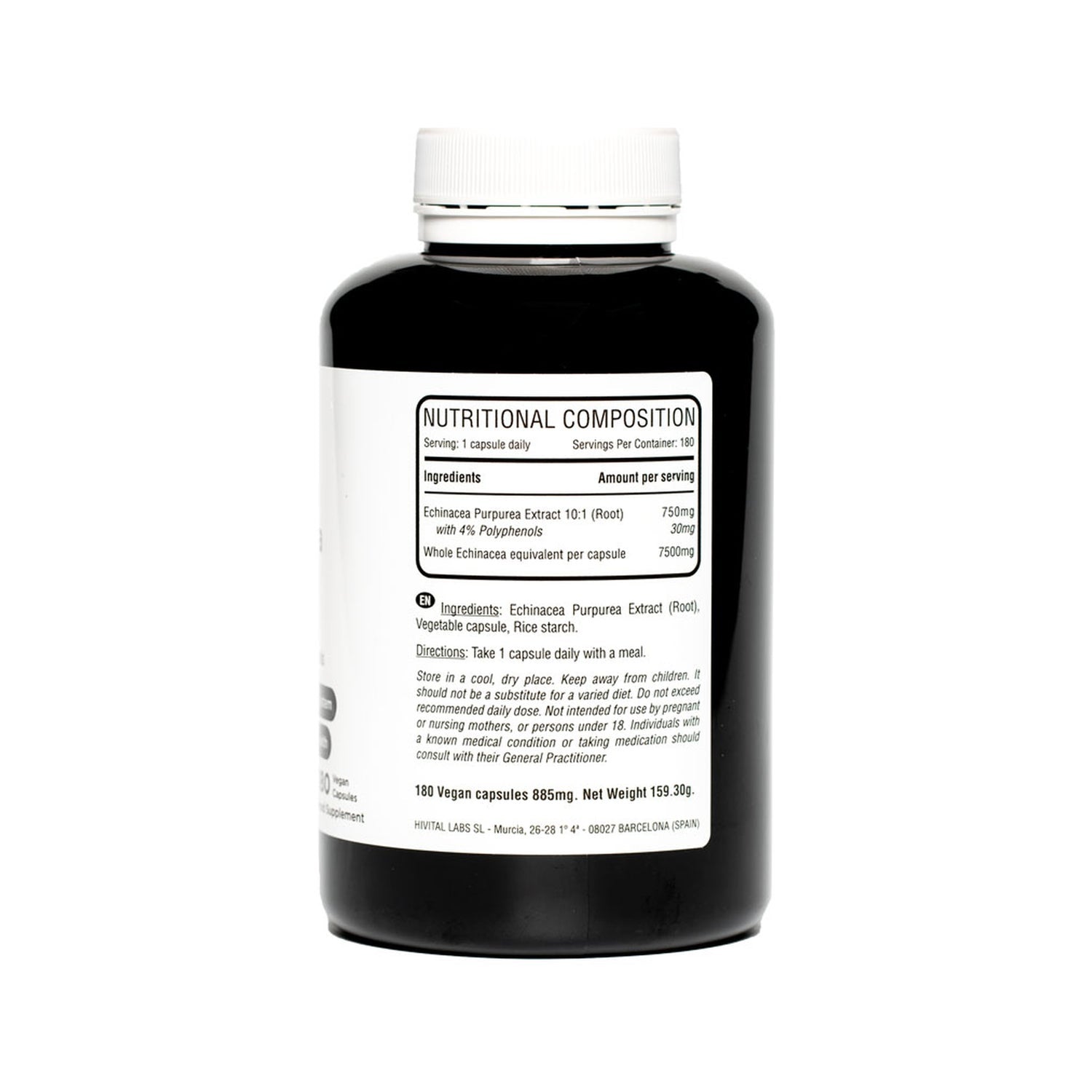 Hivital Foods Equinácea 7500 mg 180 caps