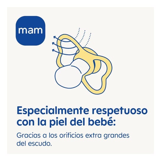 Baby Mam Chupete Air Noche +6 M Azul Silicona 2 uds