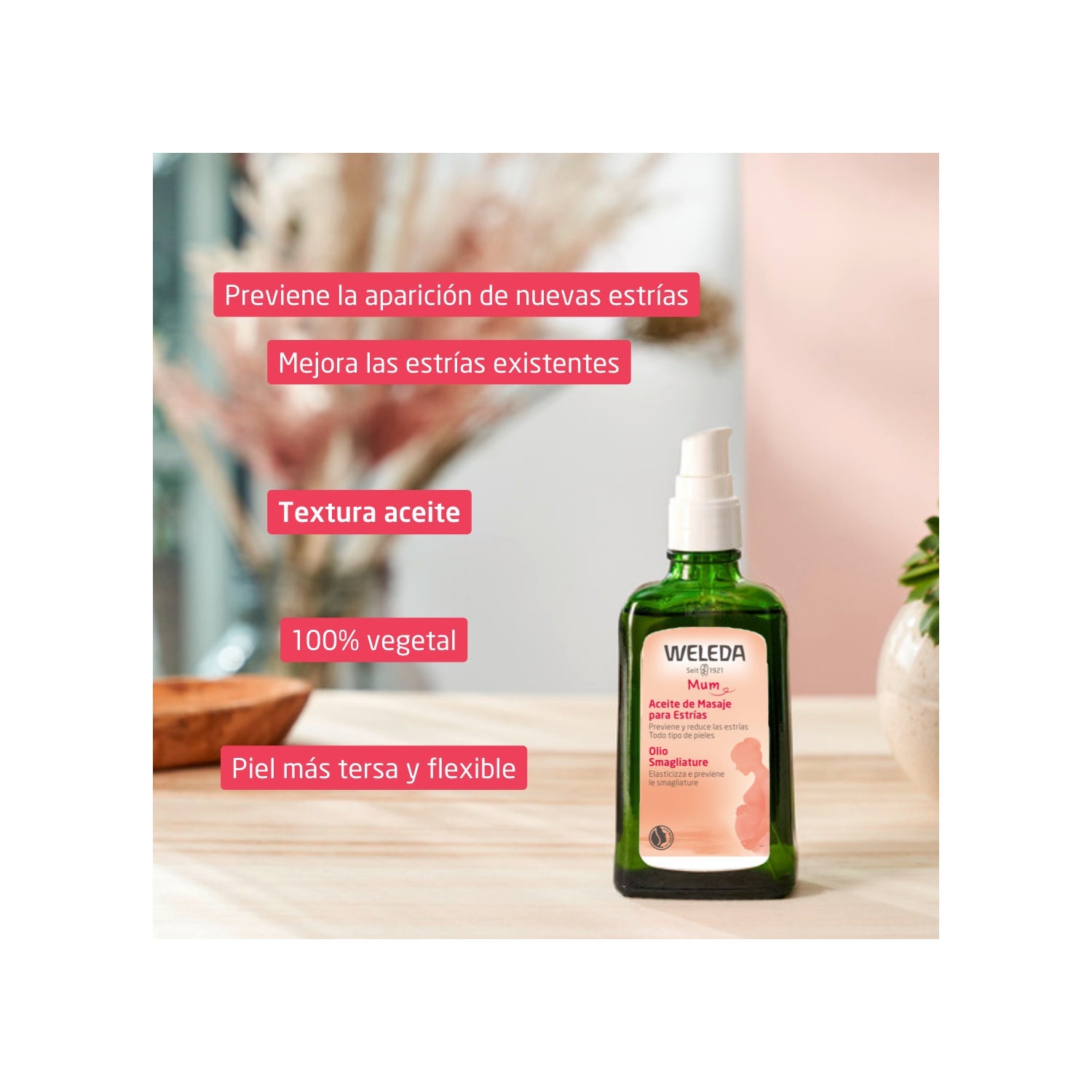 Weleda Mum Aceite de Masaje para Estrías 100ml