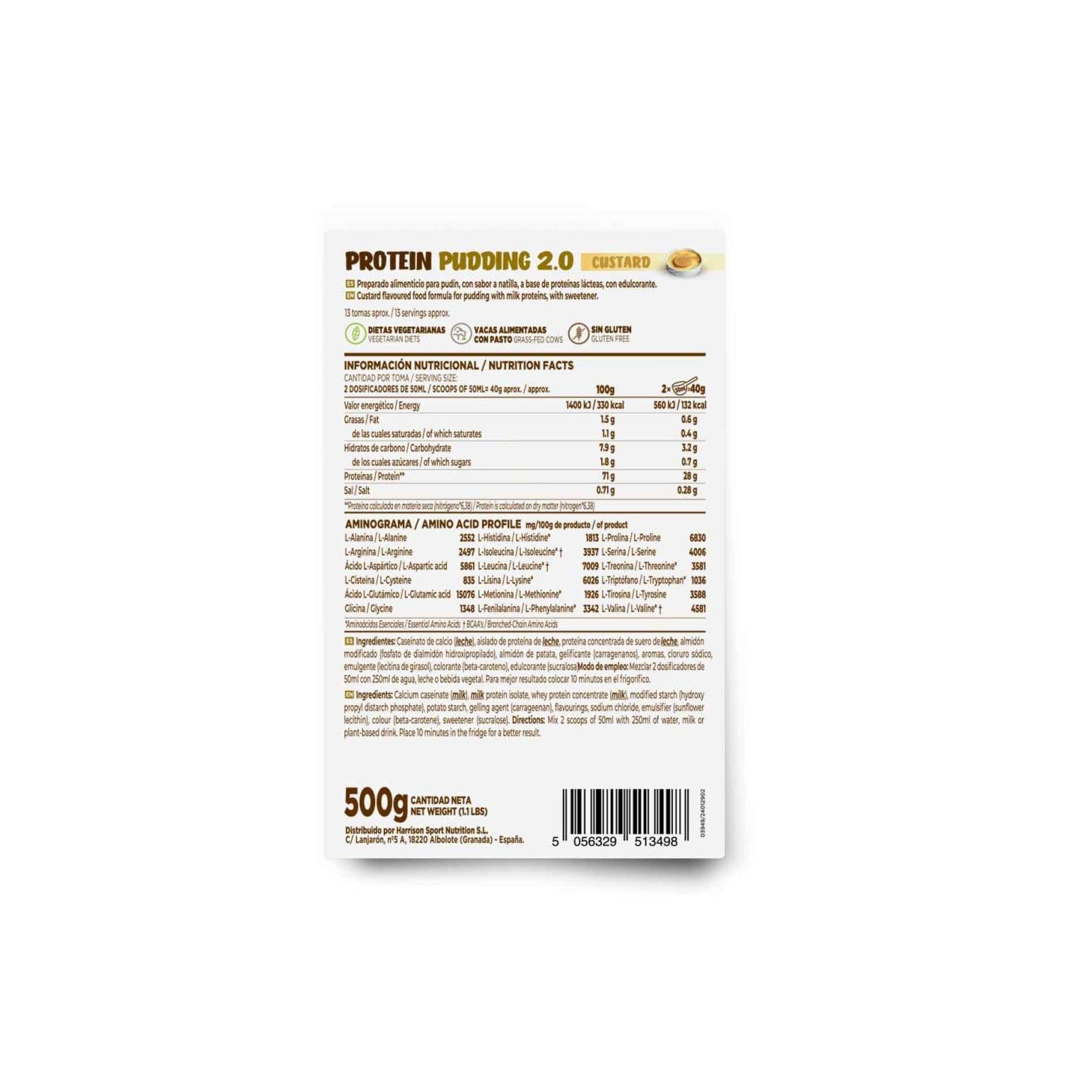 HSN Pudding Proteico 2.0 Natillas 500g