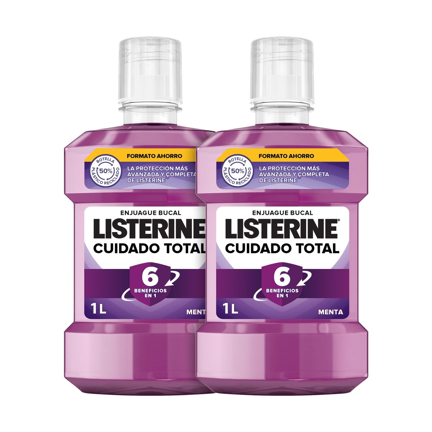 Listerine Cuidado Total Enjuague Bucal Menta 6en1 2x1L