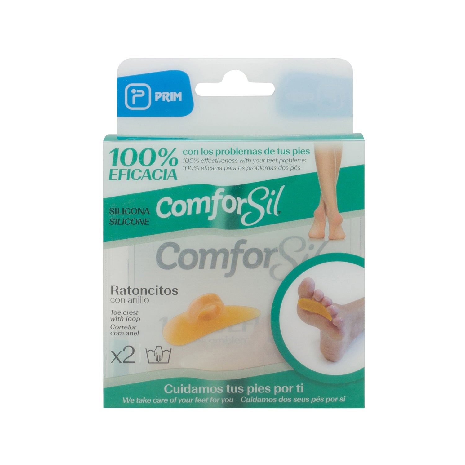 Comforsil ratoncitos silicona anillo dedos derecho e izquierdo T-M 2uds