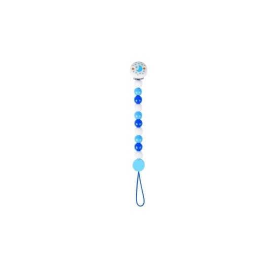 Heimess cadenita perlas azul para chupete 1ud