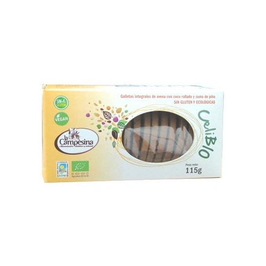 La Campesina Galleta Avena Integral Piña y Coco Bio 120 g