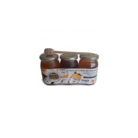 Muria Pack Mieles con Cuchara de Madera 3 uds