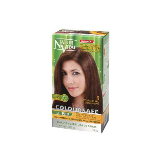 NaturVital Coloursafe Tinte Permanente 5 Castaño Claro 150ml
