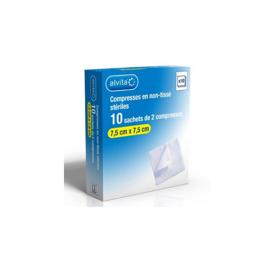 Alvita Compr St N Tiss 7.5 X7.5 10 Sach/2