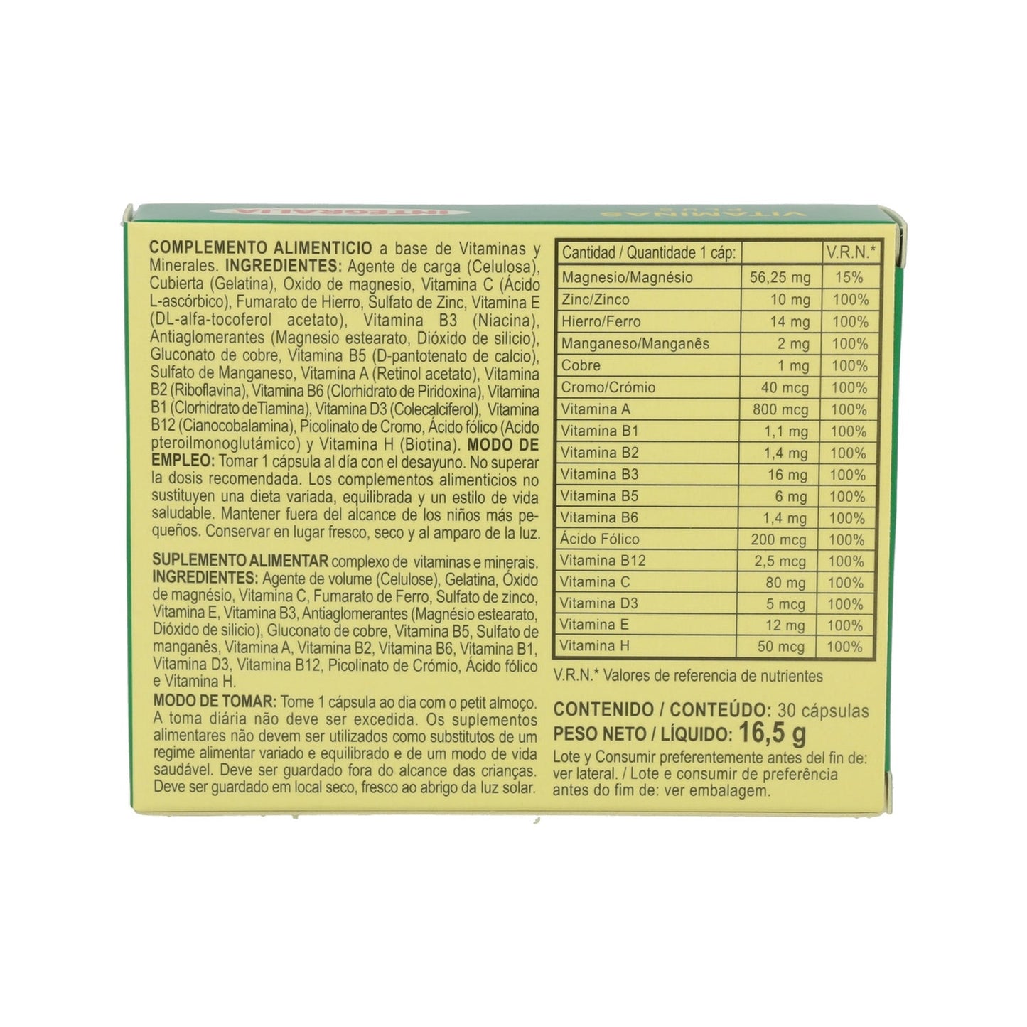 Integralia Vitaminas Plus 30Caps