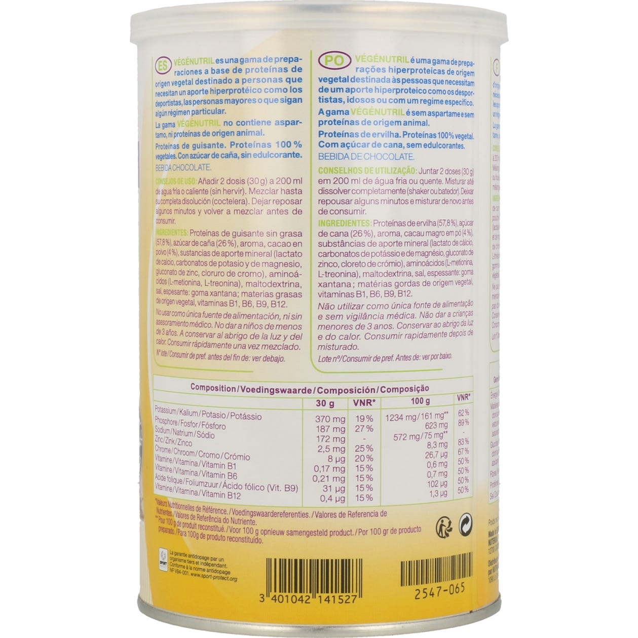 Nutergia Vegenutril Choco Prote Guisante
